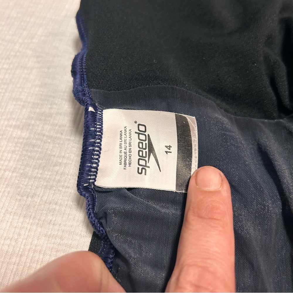 Speedo Blue One-Piece Athletic Swimsuit - Picture 6 of 7